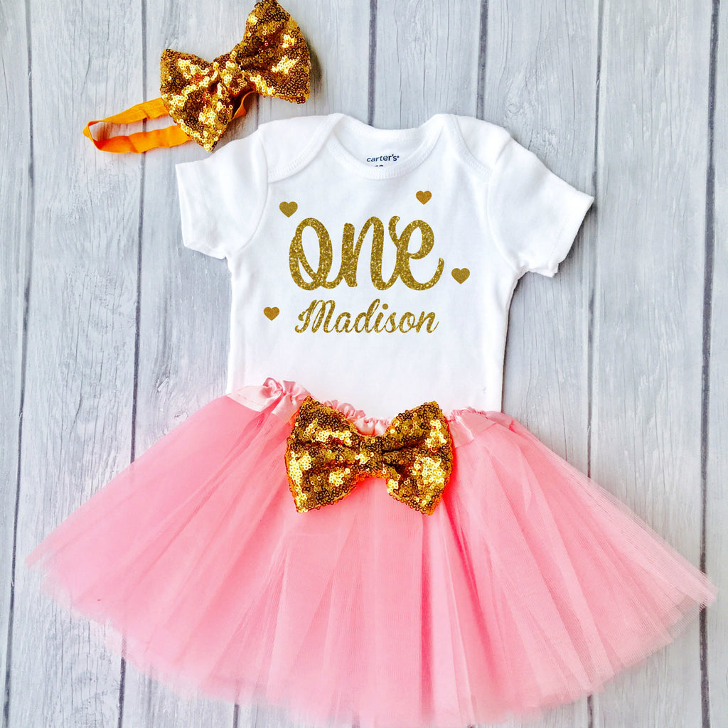 Baby Girls First Birthday Outfit, special gift for your princess ...