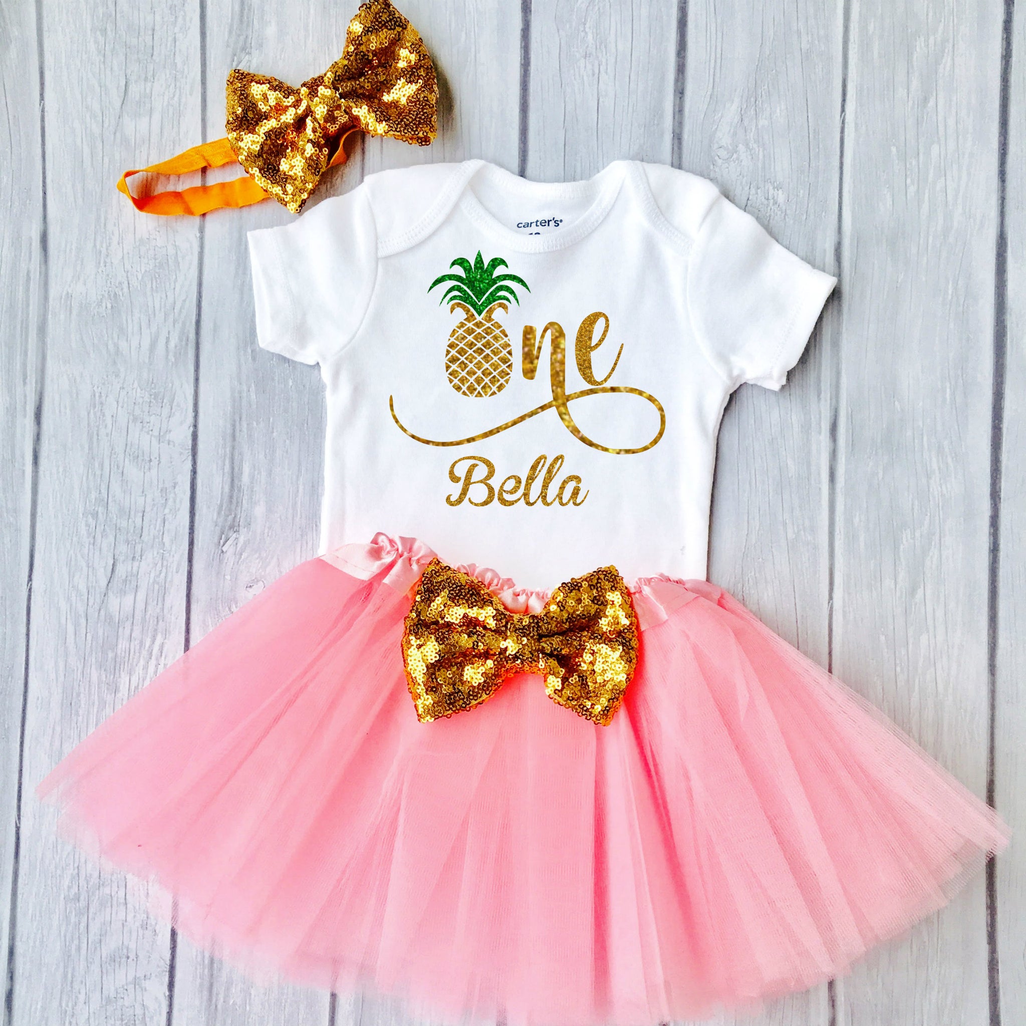 First Birthday Outfit Pineapple One Summer Birthday Outfit