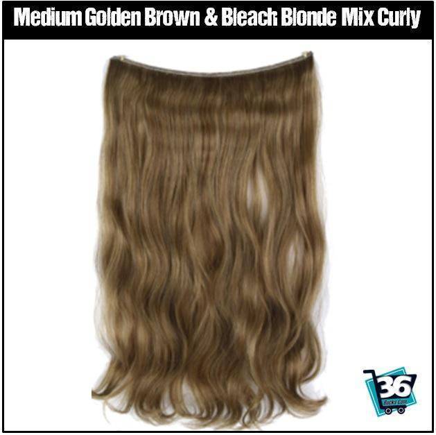 New Hairritzy Invisible Curly Halo Hair Extensions Red