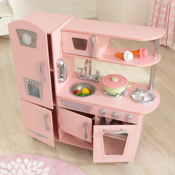 kidkraft pink play kitchen