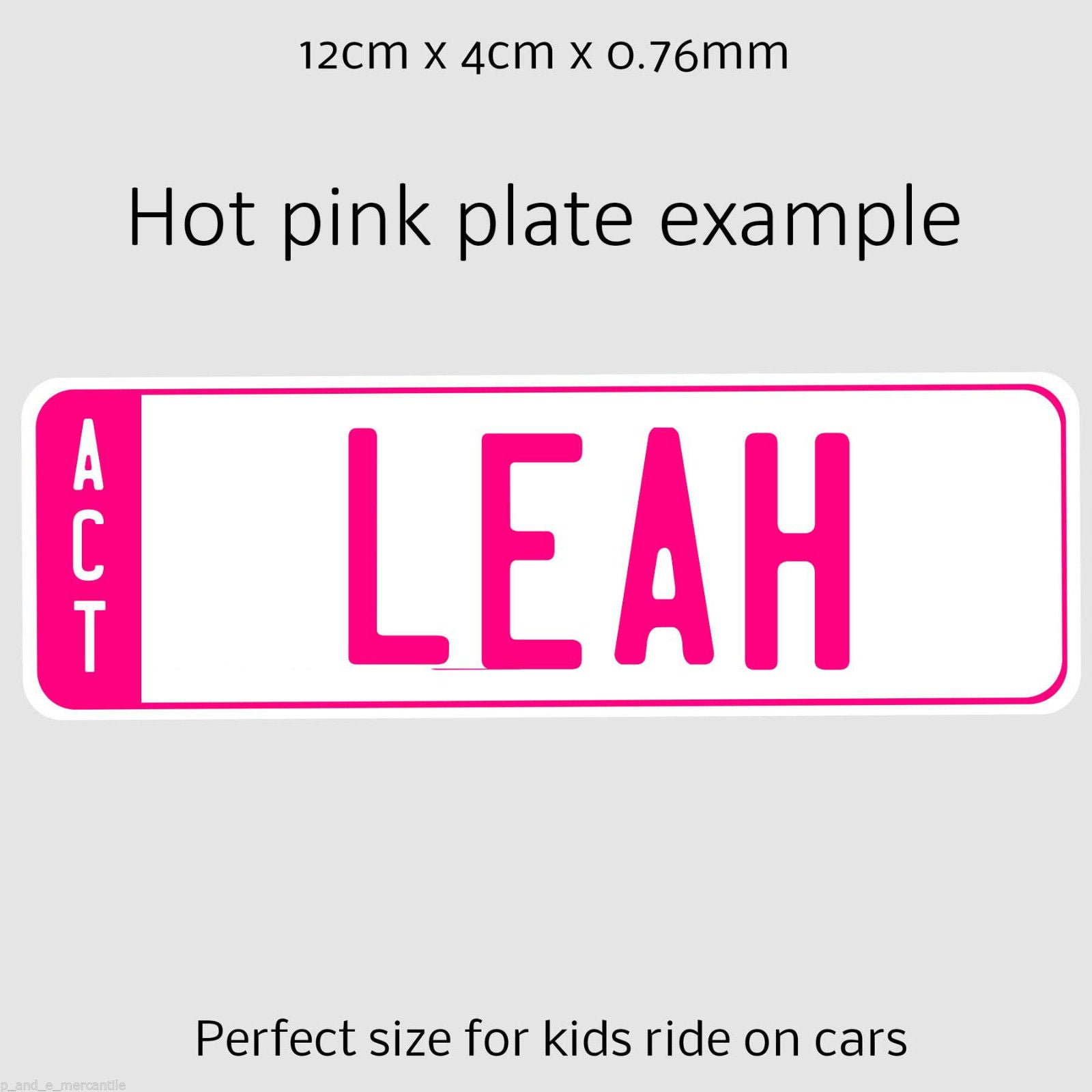 ride on toys number plates