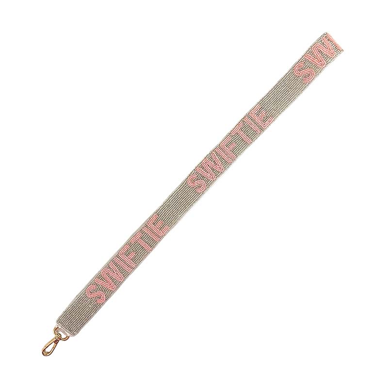  Light Pink Beaded Swiftie Handbag Strap 