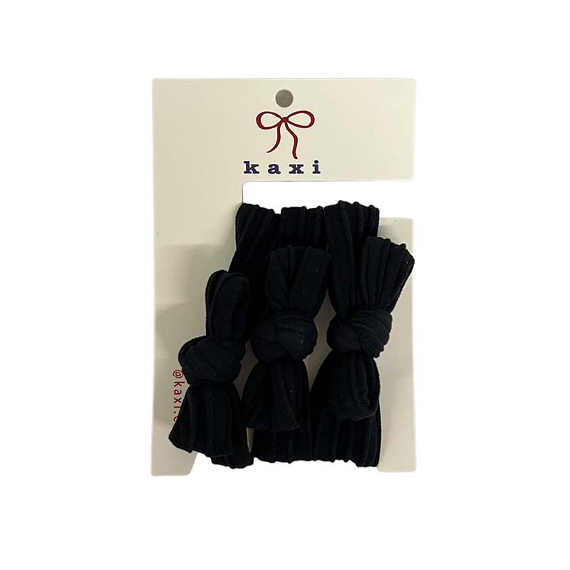  Black Hair Tie Bow 3 Pack 