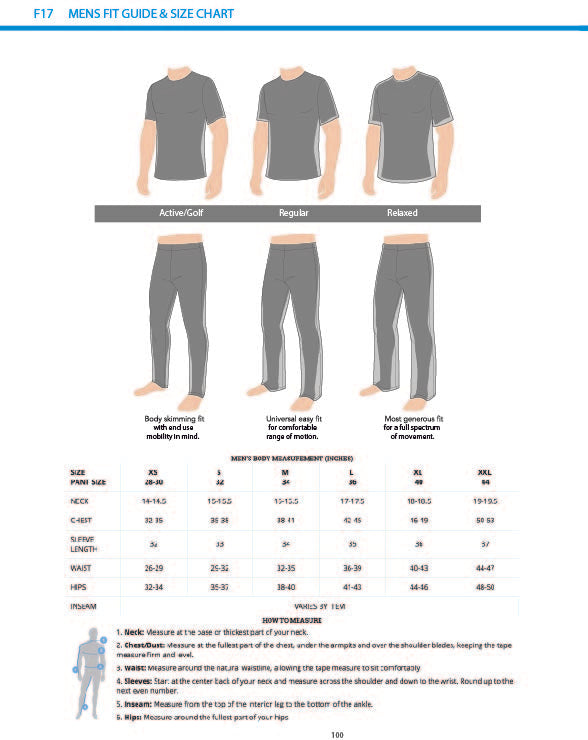 columbia men's size guide