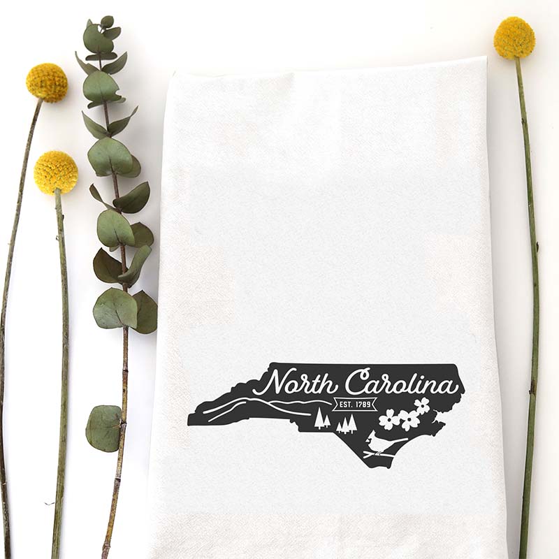  North Carolina Icon Dish Towel 