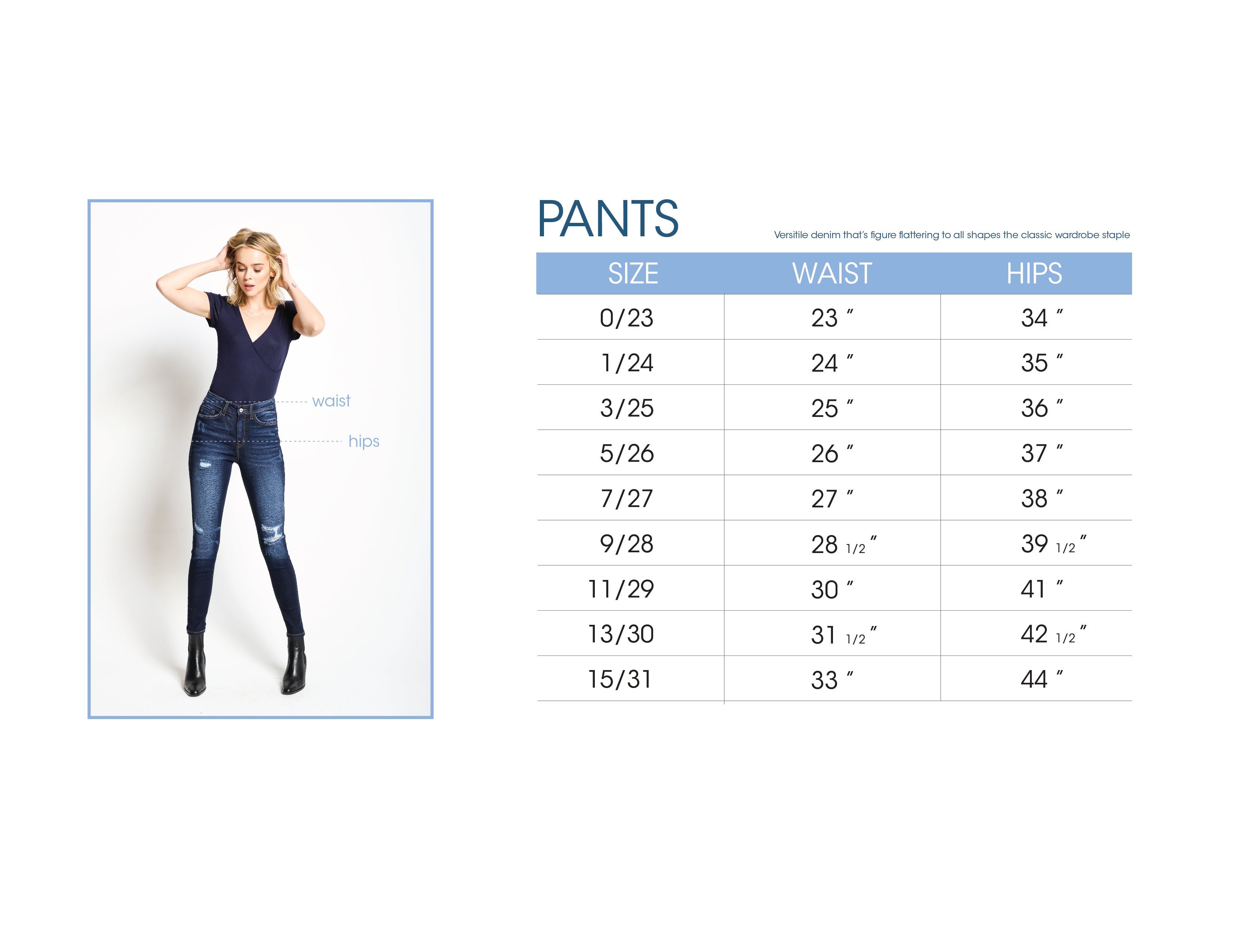 kancan pant sizing