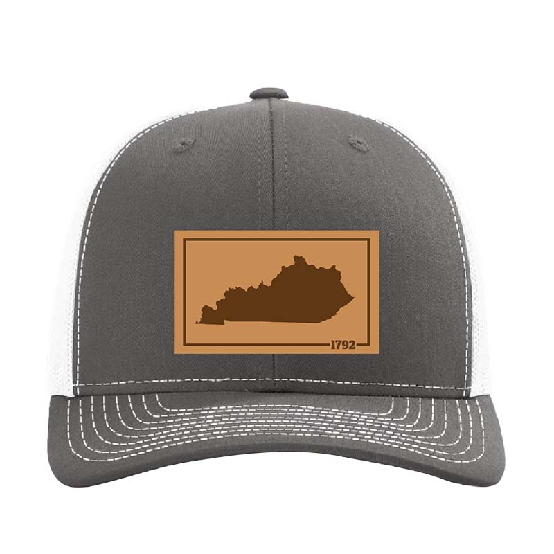  Kentucky Outline Trucker in Charcoal and White 