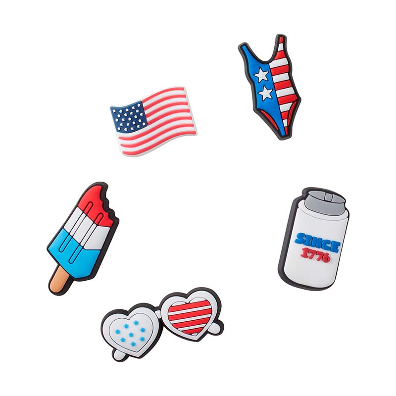  USA Jibbitz 5 Pack 