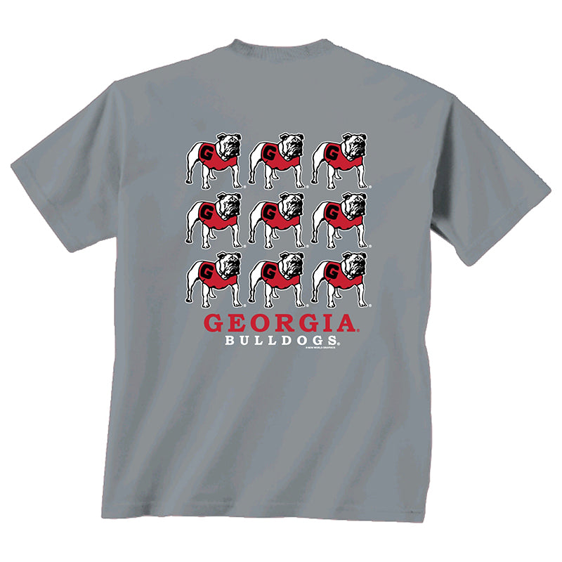  UGA Mascot Rows Short Sleeve T-Shirt 