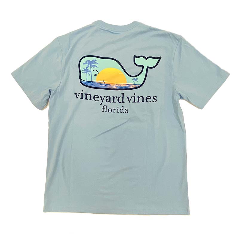 Florida Sunset Whale Short Sleeve Pocket T-Shirt