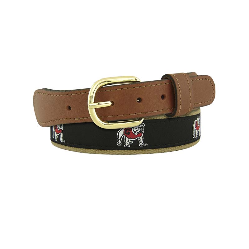Image of UGA Bulldog Ribbon Belt