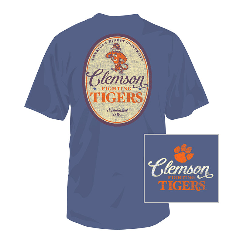 Image of Clemson Fight Label Short Sleeve T-Shirt