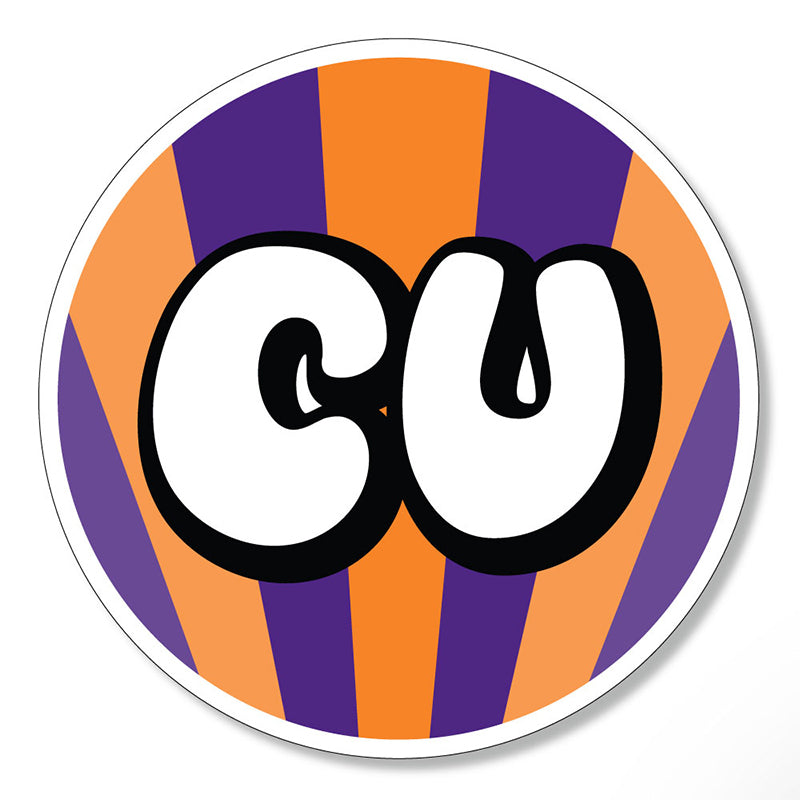  3 inch Clemson Circle Stripe Decal 