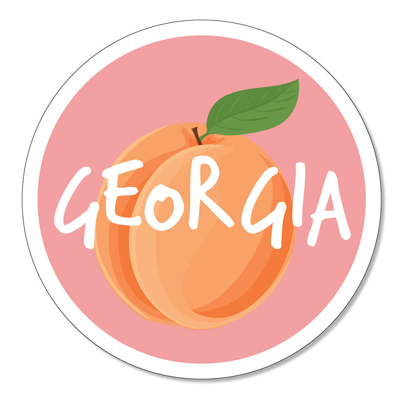  3 inch GA Peachy Decal 