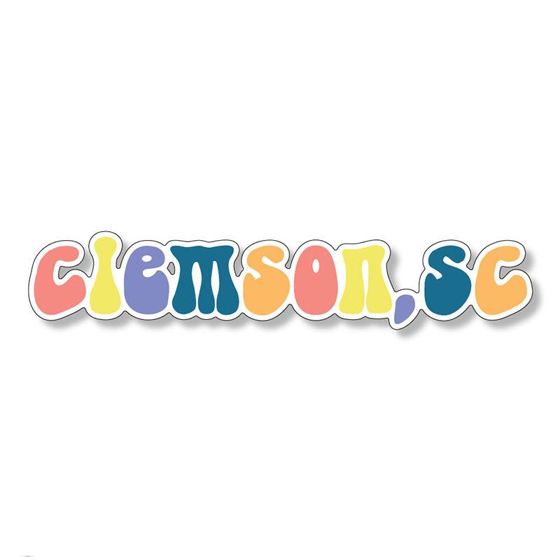  3 inch Colorful Clemson Decal 