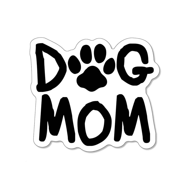  3 Inch Stacked Dog Paw Mom Decal 