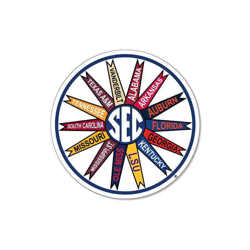  3 inch SEC Pennant Decal 