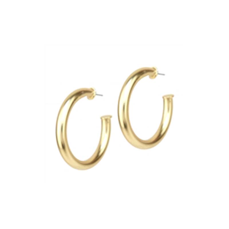  1.75 Inch Gold Hoop Earrings 