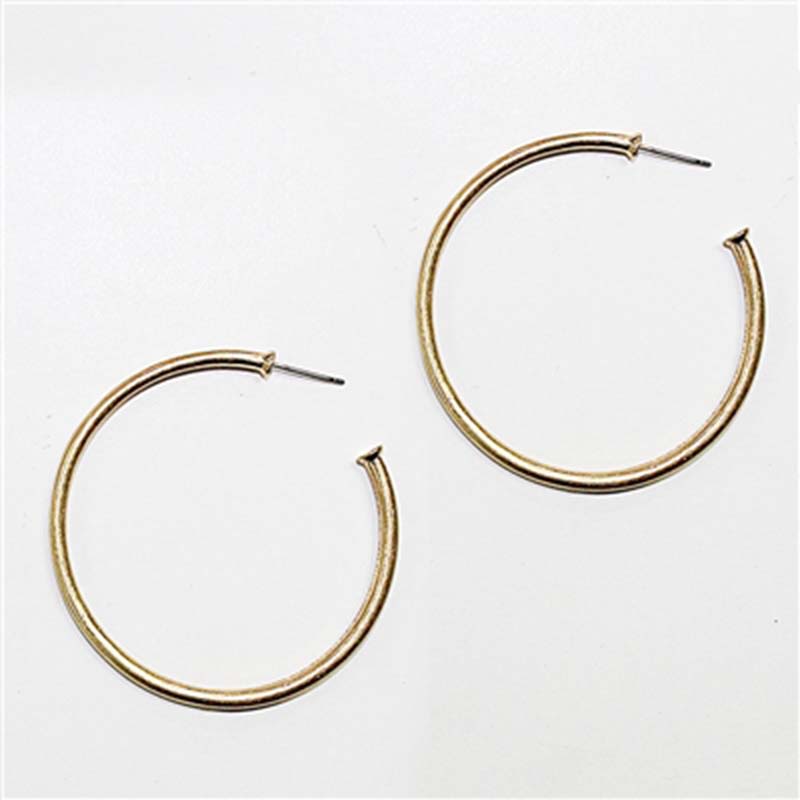  Gold Basic Hoop Earrings 