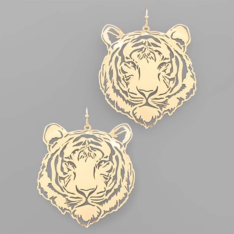 Wildcats Mascot Wood Earrings