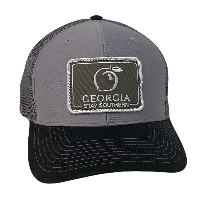  Georgia Peach Patch Hat in Charcoal and Ash Grey 