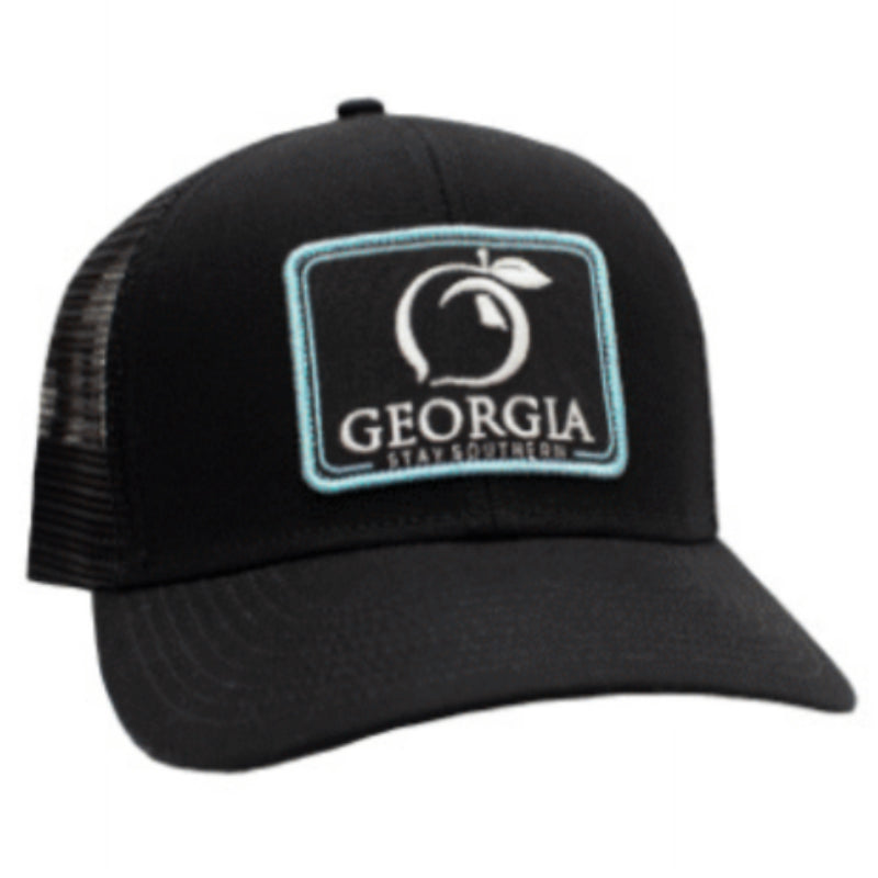  Georgia Peach Patch Hat in Black and Mint 