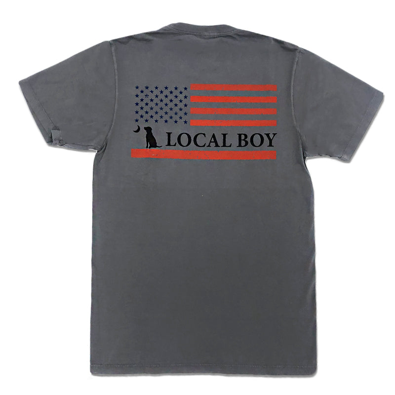  Local Boy US Flag Short Sleeve T-Shirt 