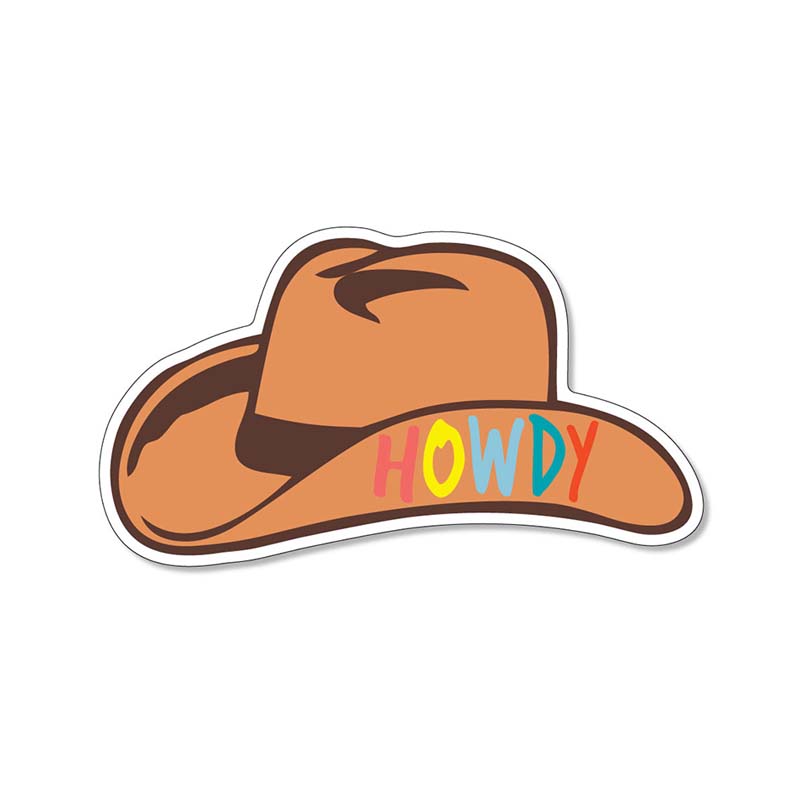  3 inch Cowboy Hat with Howdy Decal 