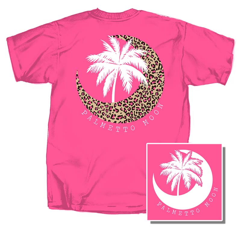  Leopard Moon Palm Short Sleeve T-Shirt 