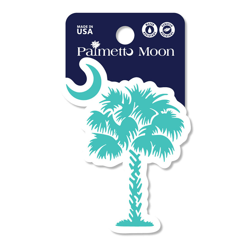  Palm and Moon Rugged Sticker 