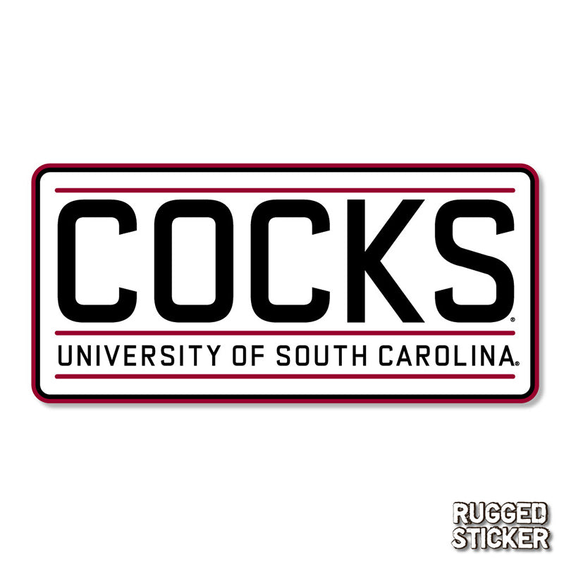  USC Cocks Rugged Sticker 