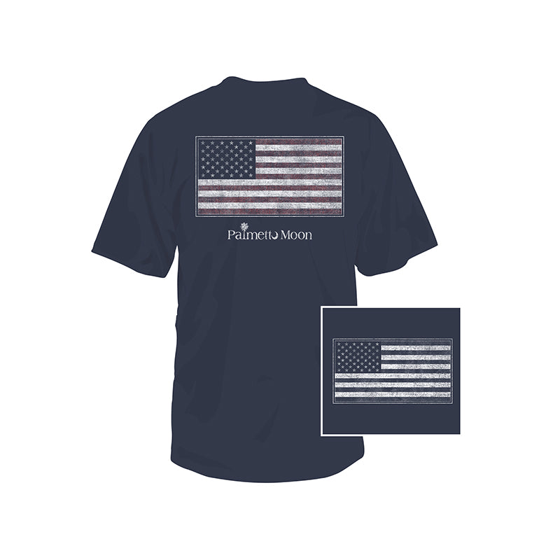  Youth Distressed American Flag Short Sleeve T-Shirt 