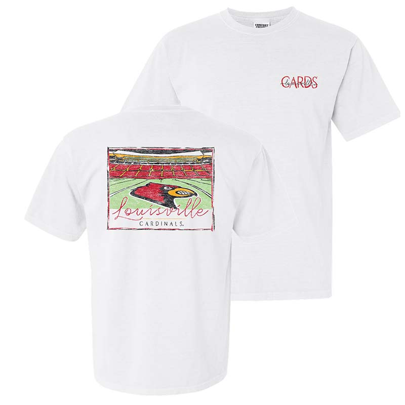  University of Louisville Official Burst Unisex Adult V-Neck T  Shirt,Athletic Heather, Small : Clothing, Shoes & Jewelry