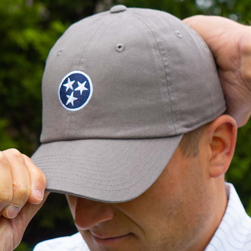  Tennessee Tri-Star Dad Hat in Old South Grey 