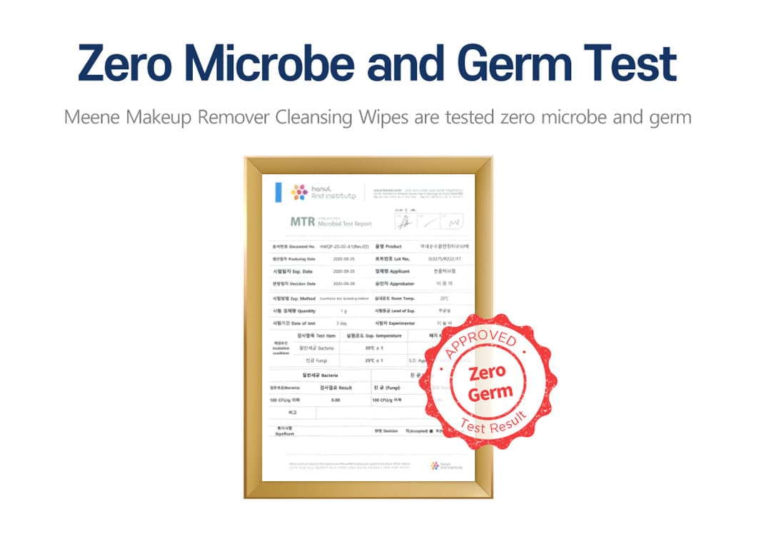 Tested for zero microbe and germ