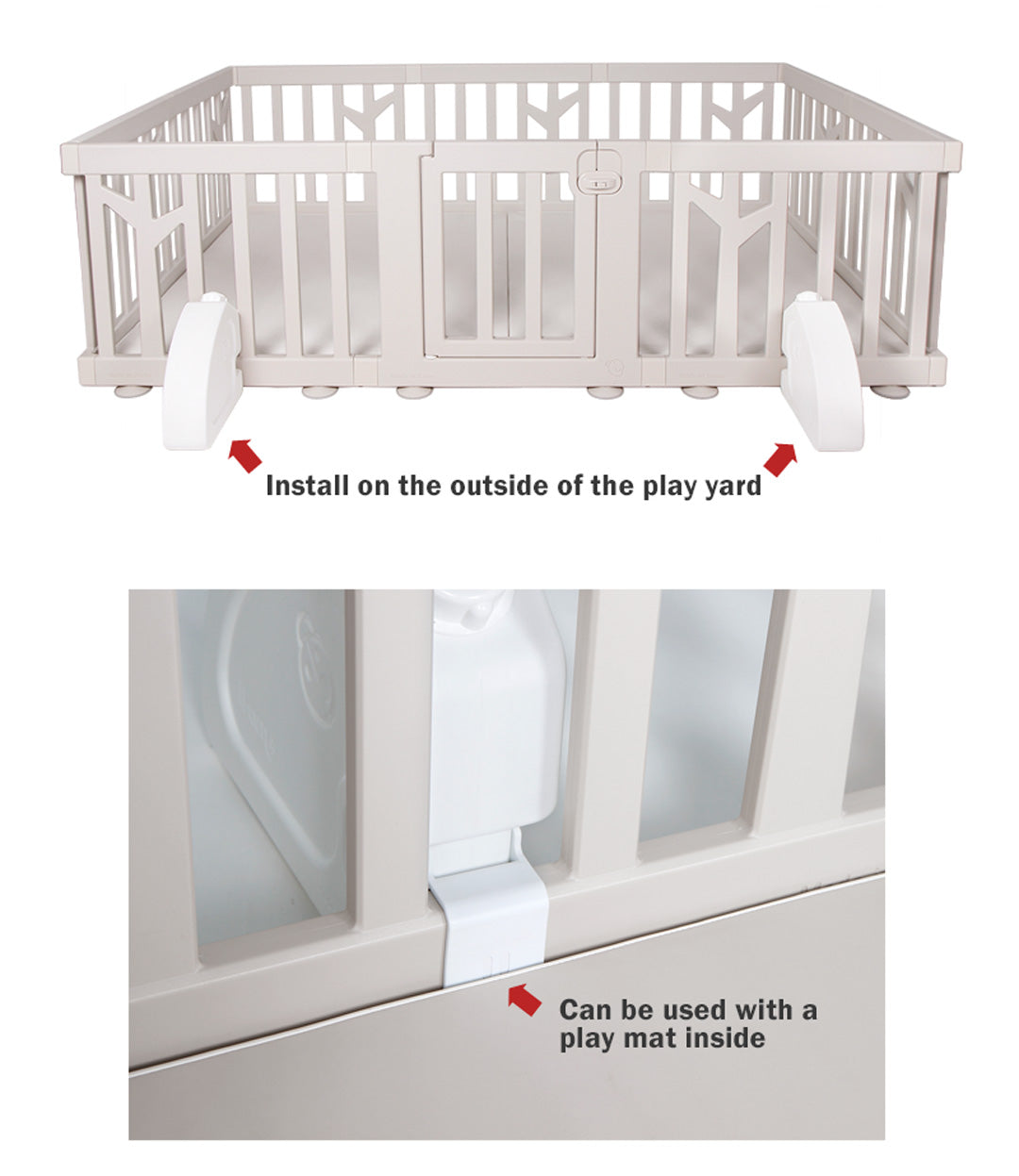 Can be used with Birch Baby Play Yard + play mat setup