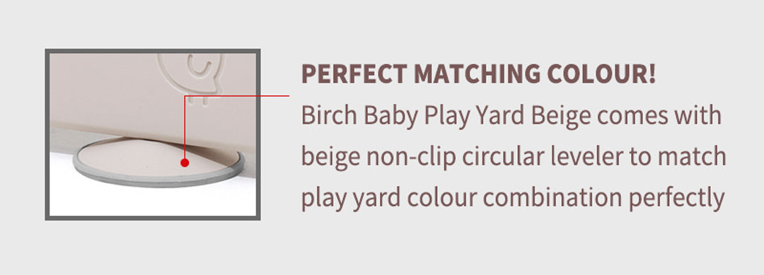 birch play yard comes with beige non slip leveler