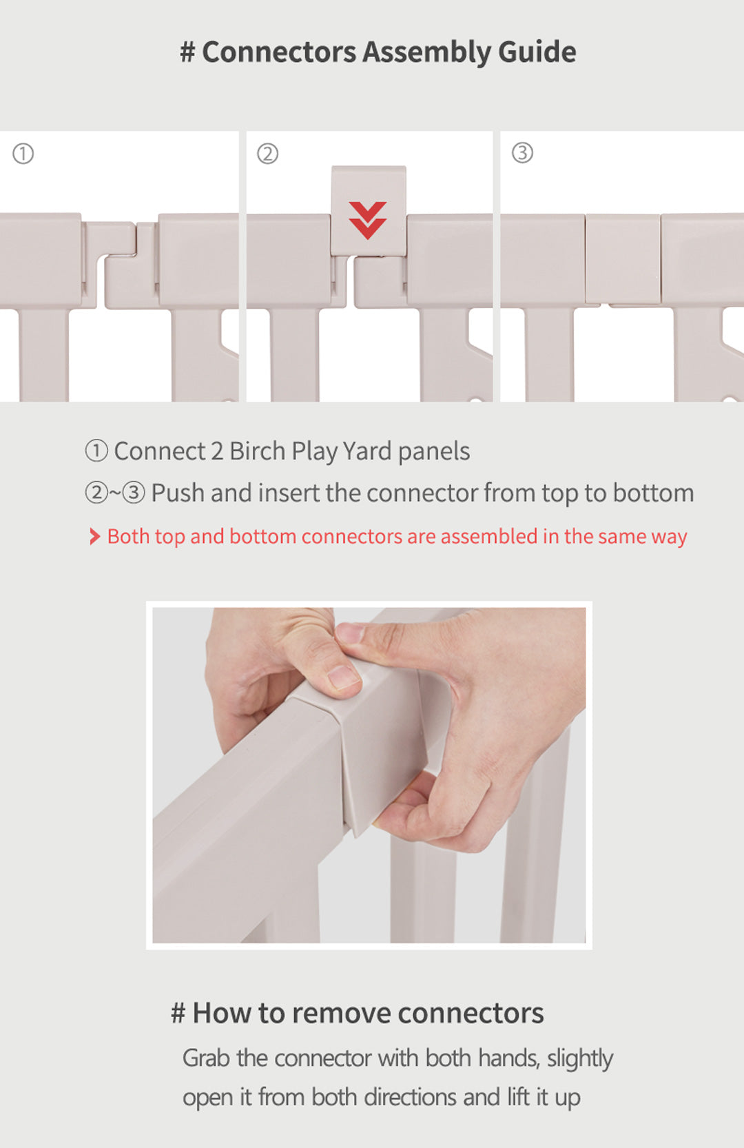 Birch Play Yard Connector Assembly Guide