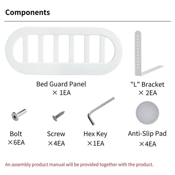 IFAM safeguard bed guard - components