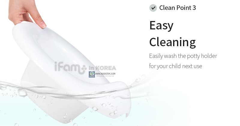 Easy to wash - simply wash with water after clearing potty contents