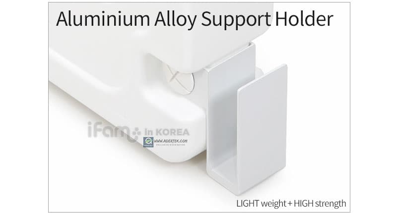 Made of light weight + high strength aluminium alloy materials for stronger support