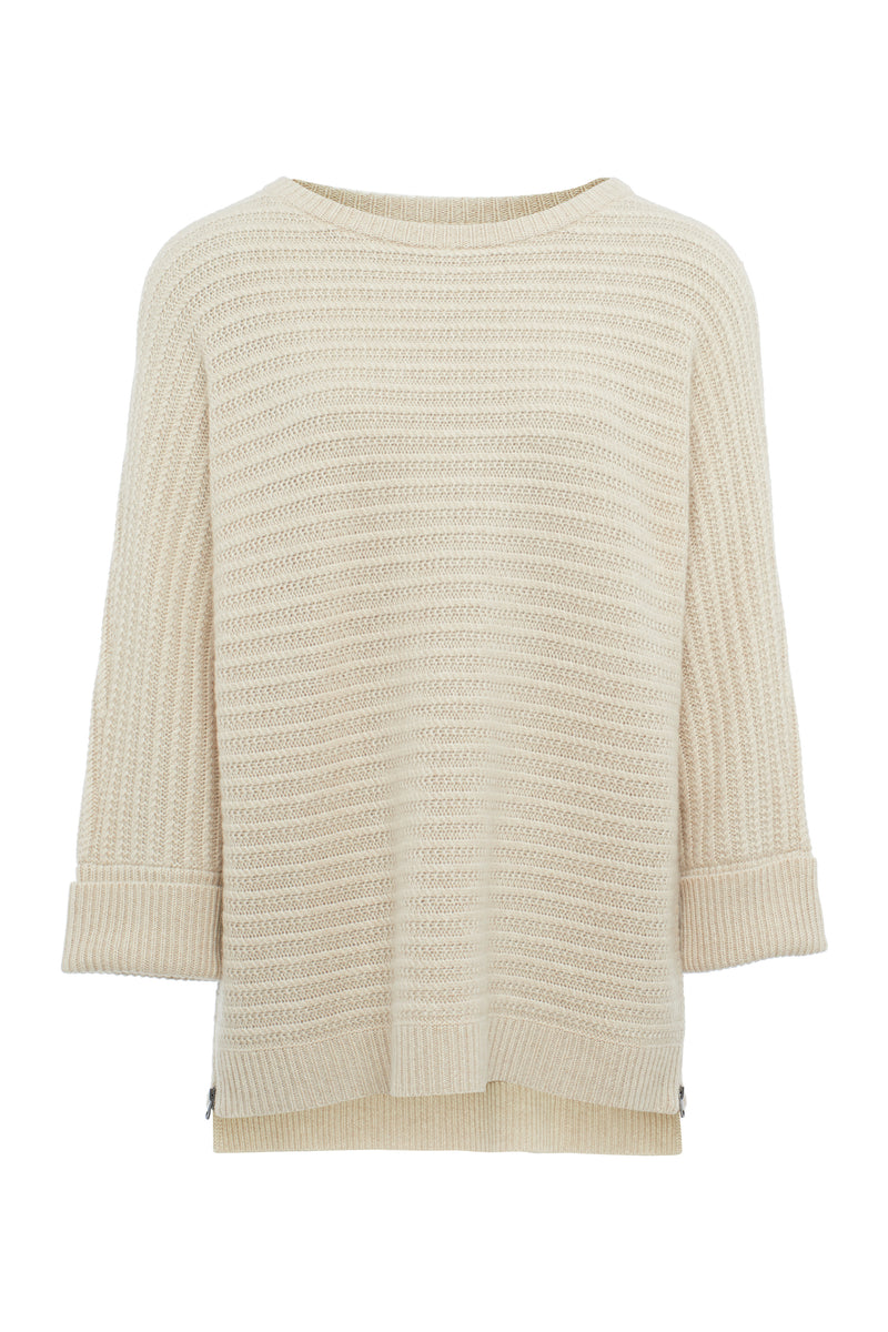 Oatmeal Melange Gigi Oversized Dolman Cashmere Sweater – Nicole Farhi