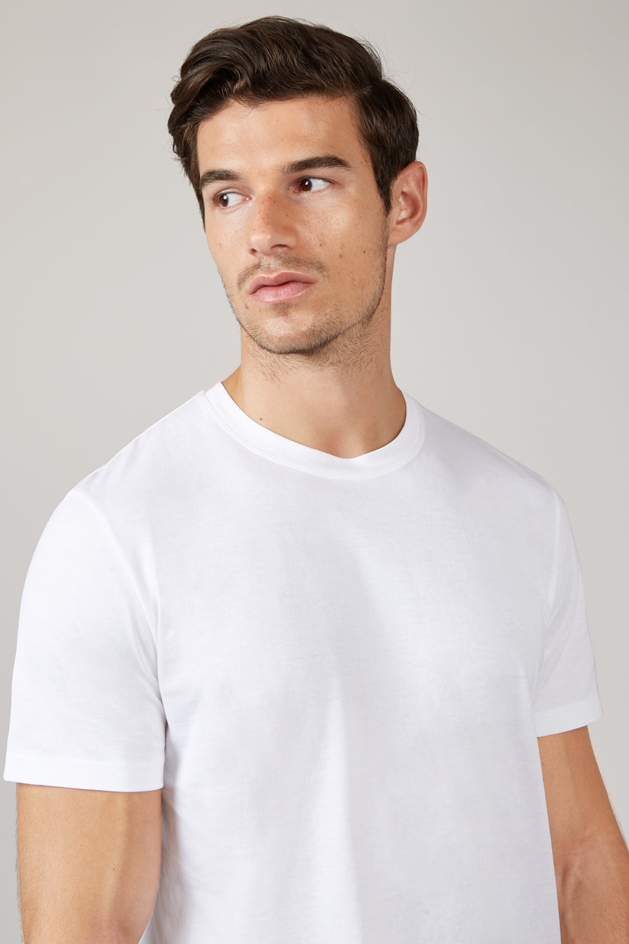 White David Cotton T-Shirt – Nicole Farhi