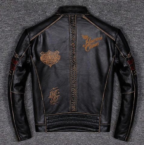 Vintage Biker's Genuine Leather Jacket
