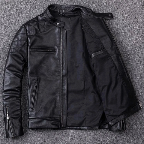 Genuine Leather Moto Style Jacket
