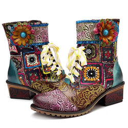 Handmade Bohemian Retro Cowgirl Boots