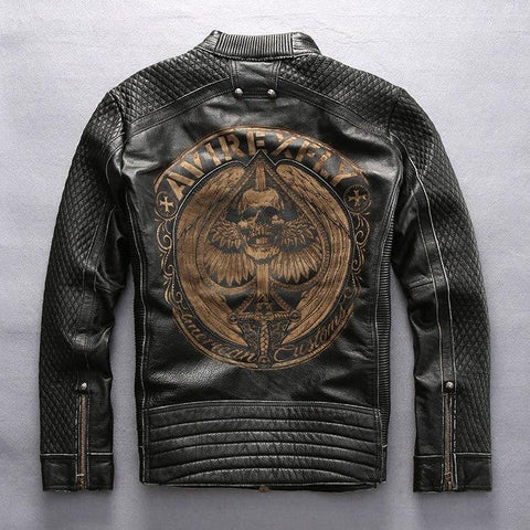 Black Genuine Leather Motorcycle Jacket