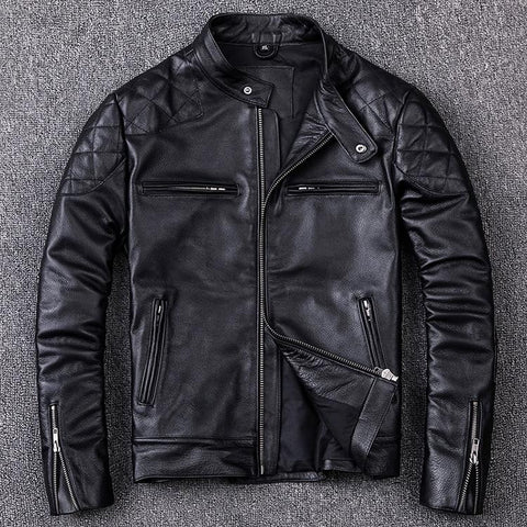 Genuine Leather Moto Style Jacket