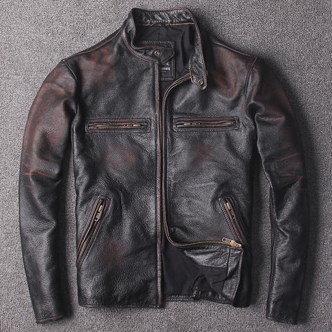 Genuine Cowhide Spring Leather Coat