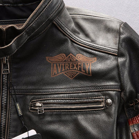 Black Genuine Leather Motorcycle Jacket